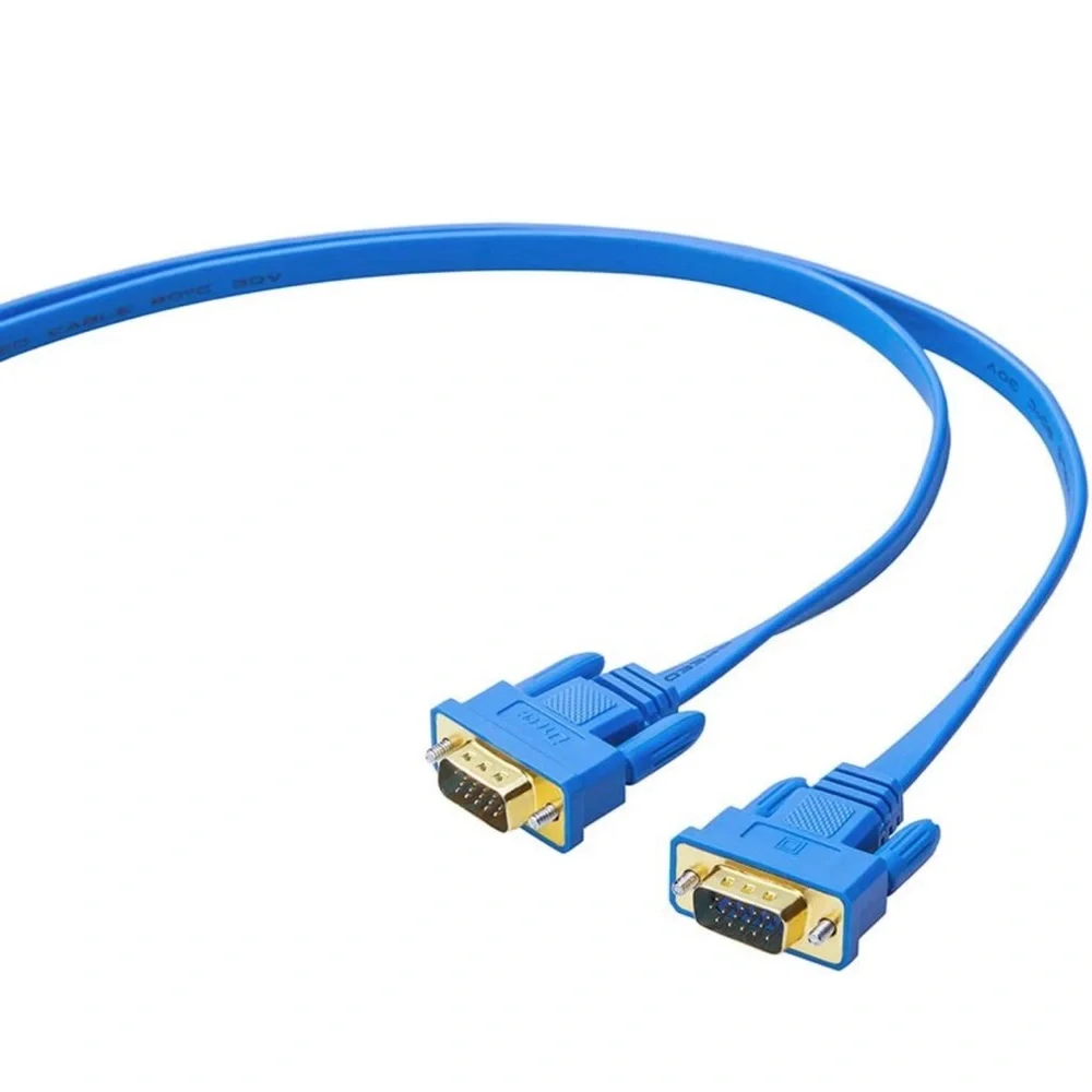 DTECH 65ft Extra Long VGA Cable Male to Male 15 Pin Connector Flat SVGA Cord